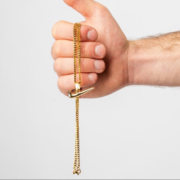 FREE SHIPPING 2x Silver+Gold Nike Swoosh Necklaces - Picture 11 of 11